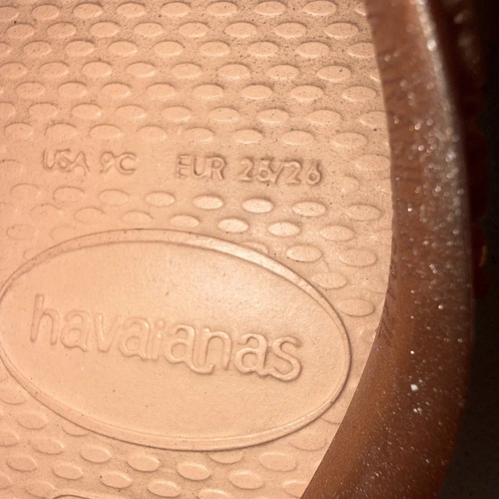 Havaianas Top Trend Pink Rose Shimmer  Flip Flop Sandals Kid's Toddler Size 9C